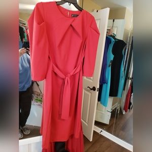 Long sleeve dress with tie